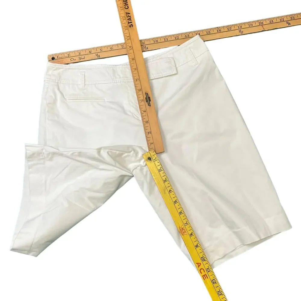 Ann Taylor LOFT lined white high rise chino shorts women's 4 - Picture 7 of 7